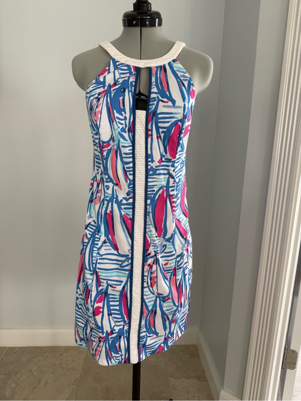 Lilly Pulitzer Pearl Resort White Red Right Return Sailboat Dress size 0